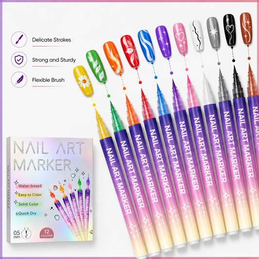 3D Nail Art Pens Set – 12 Colors for DIY Nail Design - alternate view