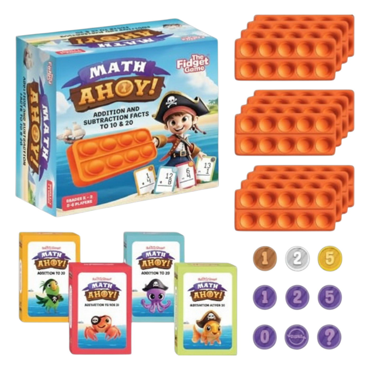 The Fidget Game Math Ahoy – Addition & Subtraction Game for Grades K-2