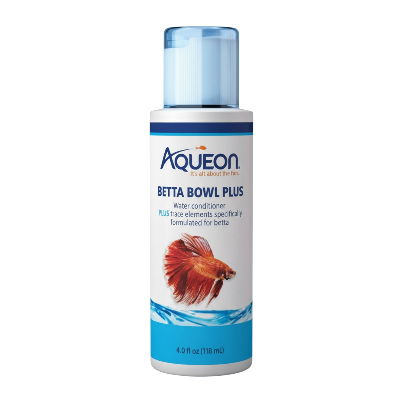 Aqueon Betta Bowl Plus Water Conditioner for Betta Fish Tanks, 4 Oz