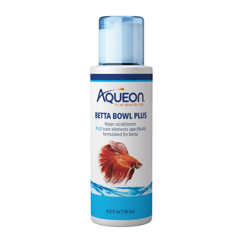 Aqueon Betta Bowl Plus Water Conditioner for Betta Fish Tanks, 4 Oz