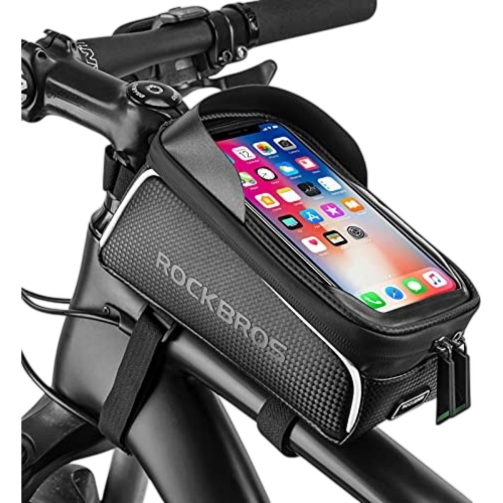 ROCKBROS Bike/Bicycle Phone Front Frame Bag, Waterproof, Tube Cycling Pouch