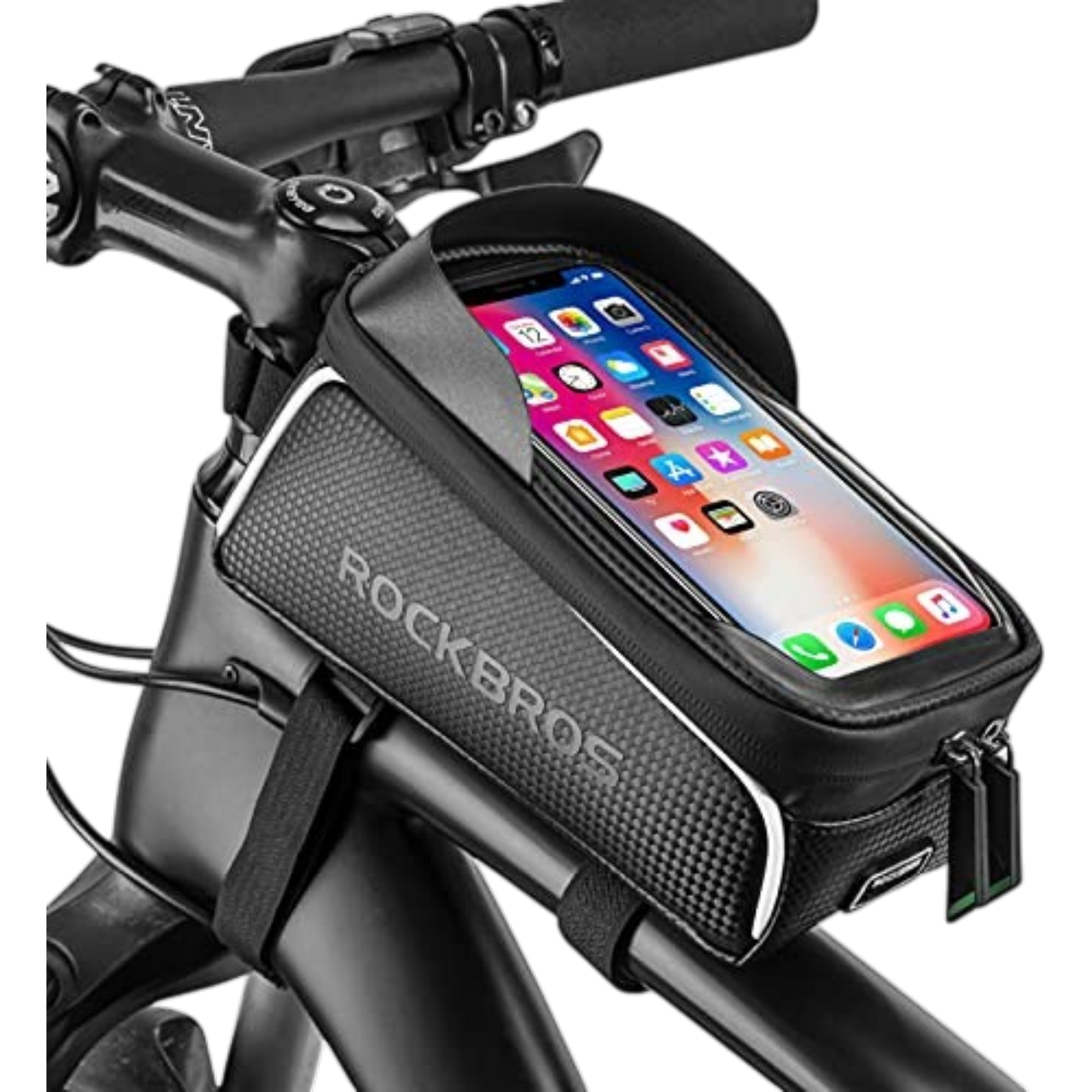 ROCKBROS Bike/Bicycle Phone Front Frame Bag, Waterproof, Tube Cycling Pouch