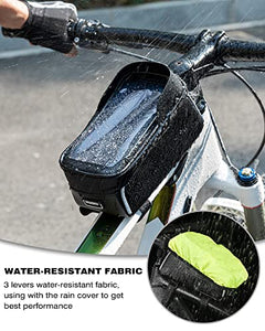 ROCKBROS Bike/Bicycle Phone Front Frame Bag, Waterproof, Tube Cycling Pouch