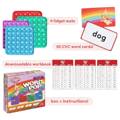 The Fidget Game Word Pop CVC Word Games for Kids 4-6