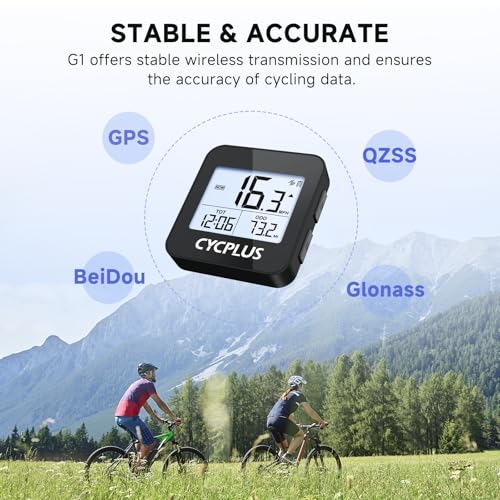 CYCPLUS Wireless GPS Bike Computer G1, 70g, 2.0" Screen, IPX6, 1200mAh