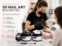 Supwee 3D Nail Art Gel Clear & White Solid Builder Gel for Nail Sculpting DIY Manicure
