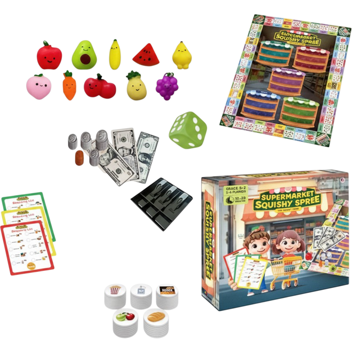 The Fidget Game Supermarket Squishy Spree, Money Games for Kids Ages 5-8