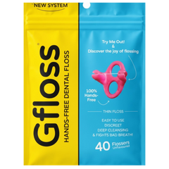Gfloss Hands-Free Dental Floss - 40 Count - Easy to Use & Discreet Flossers for Adults | Travel Floss | Thin Soft Floss | Unwaxed Unflavored | PFAS-Free Oral Care