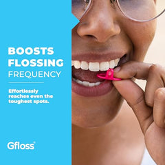 Gfloss Hands-Free Dental Floss - 120 Count (Pack of 3) + Light Travel Case - Easy to Use, Discreet Flossers for Adults | Travel Floss | Thin Soft Floss | PFAS-Free | Unwaxed