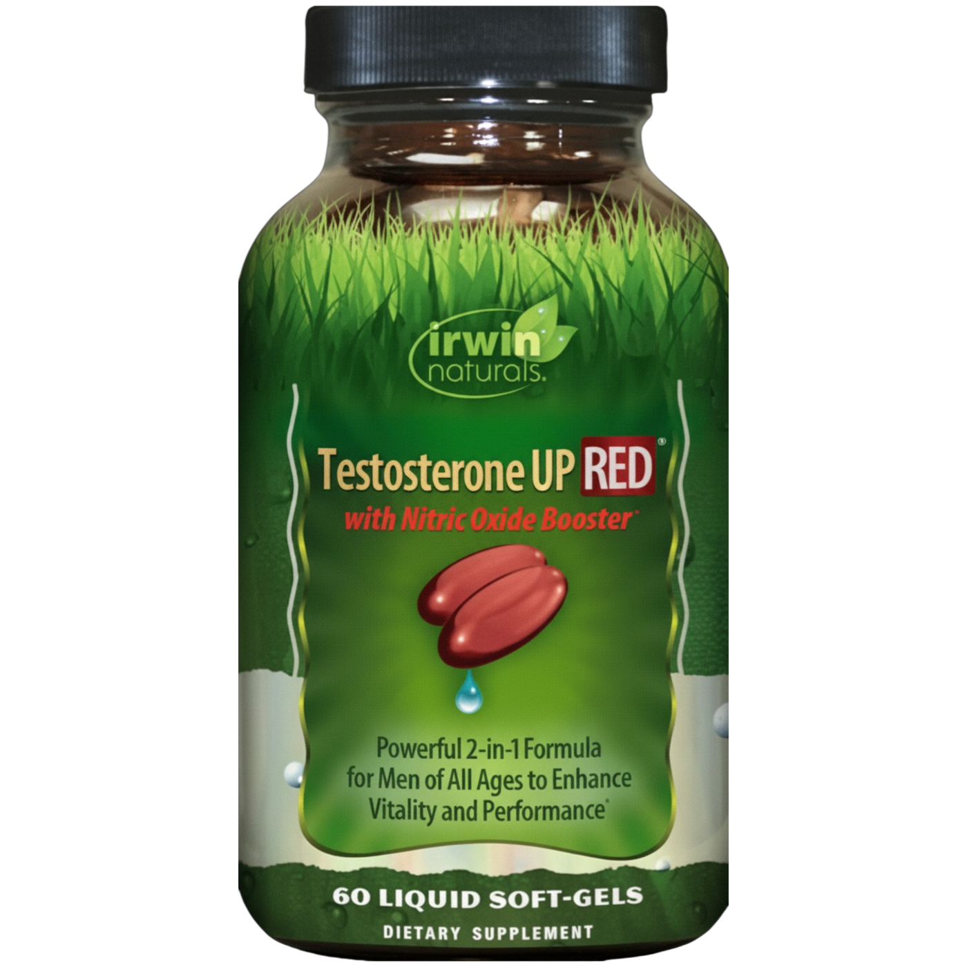 Irwin Naturals Testosterone UP RED with Nitric Oxide Booster | 60 Softgels