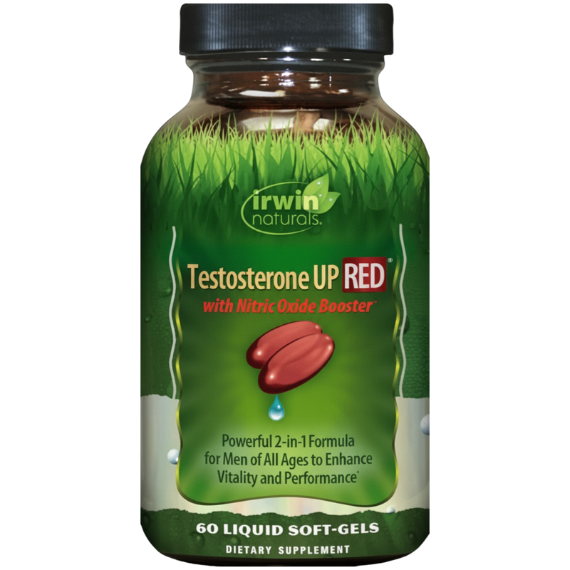 Irwin Naturals Testosterone UP RED with Nitric Oxide Booster | 60 Softgels