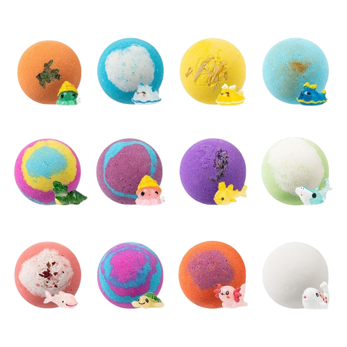 Kids Bath Ball with Toy – Natural Soak Bath Balls for Children - alternate view