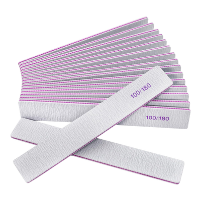 12 Pack Nail Files 100/180 Grit Double-Sided Emery Boards for Natural & Acrylic Nails