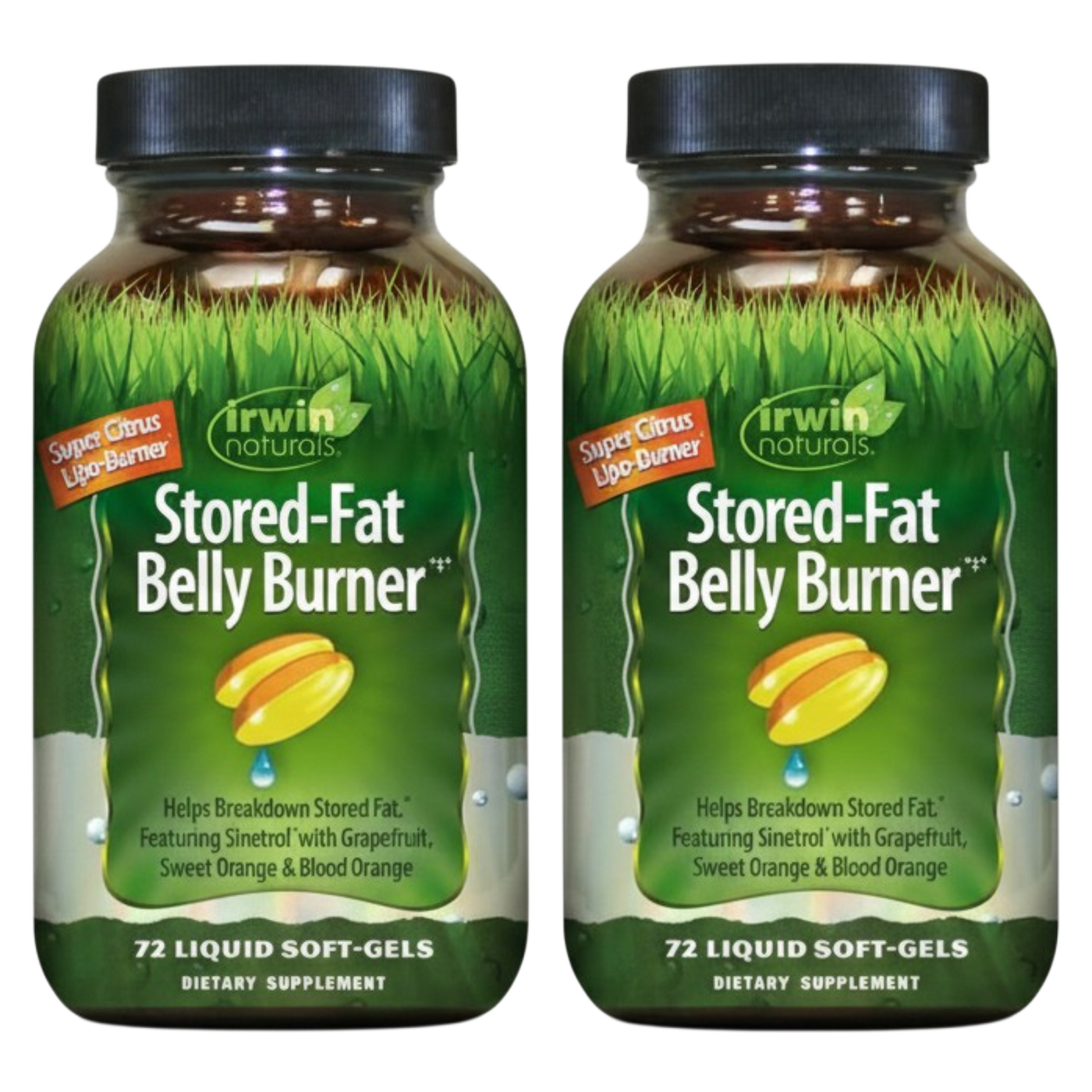 Irwin Naturals Stored-Fat Belly Burner Fat Metabolism | 72 Count 2-Pack