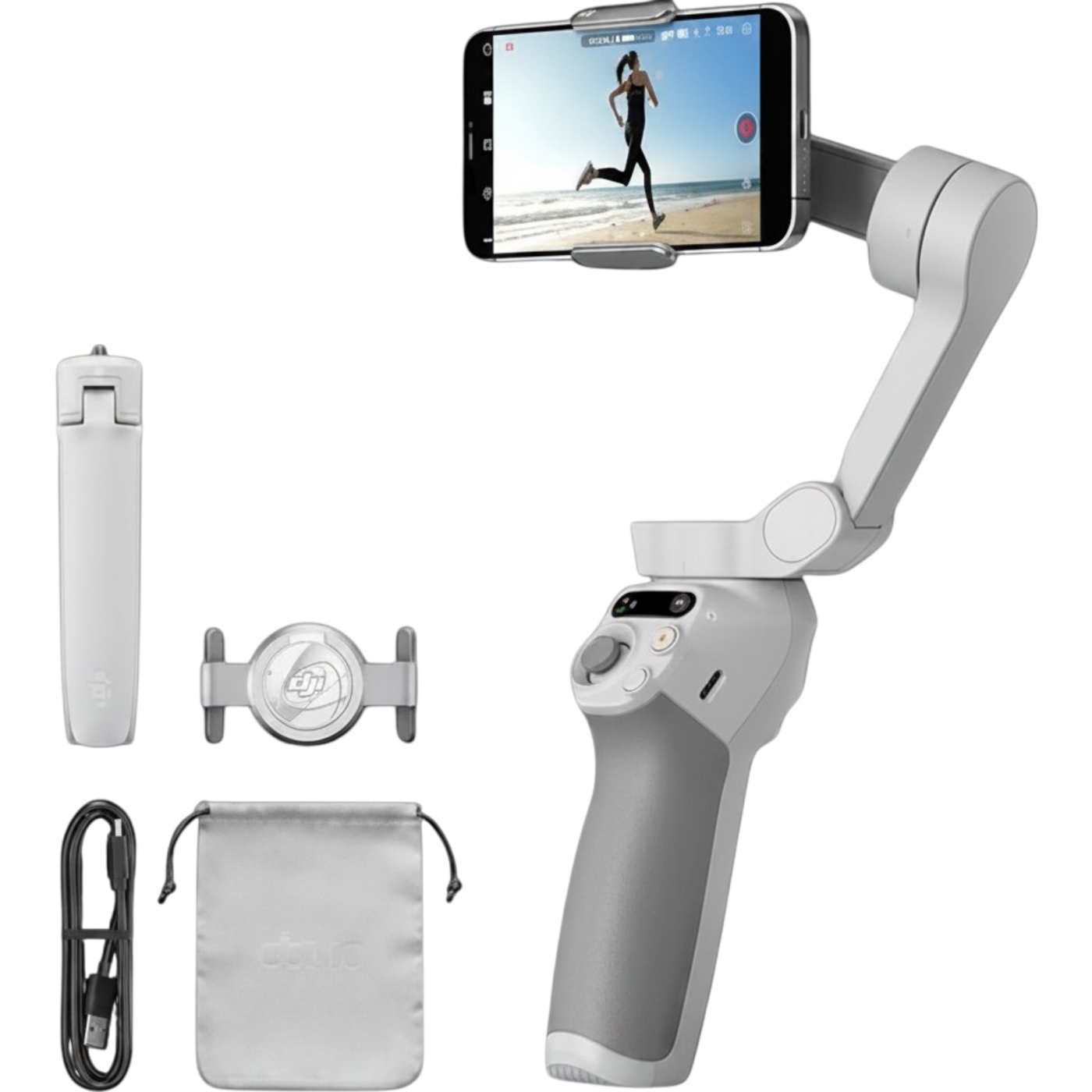DJI Osmo Mobile SE, 3-Axis Phone Gimbal for iPhone, Android, Built-in Tripod, Selfie Stick, Gimbal Stabilizer for iphone, Andriod, ActiveTrack 6.0, Vlogging Stabilizer for Youtube, TikTok, Travel