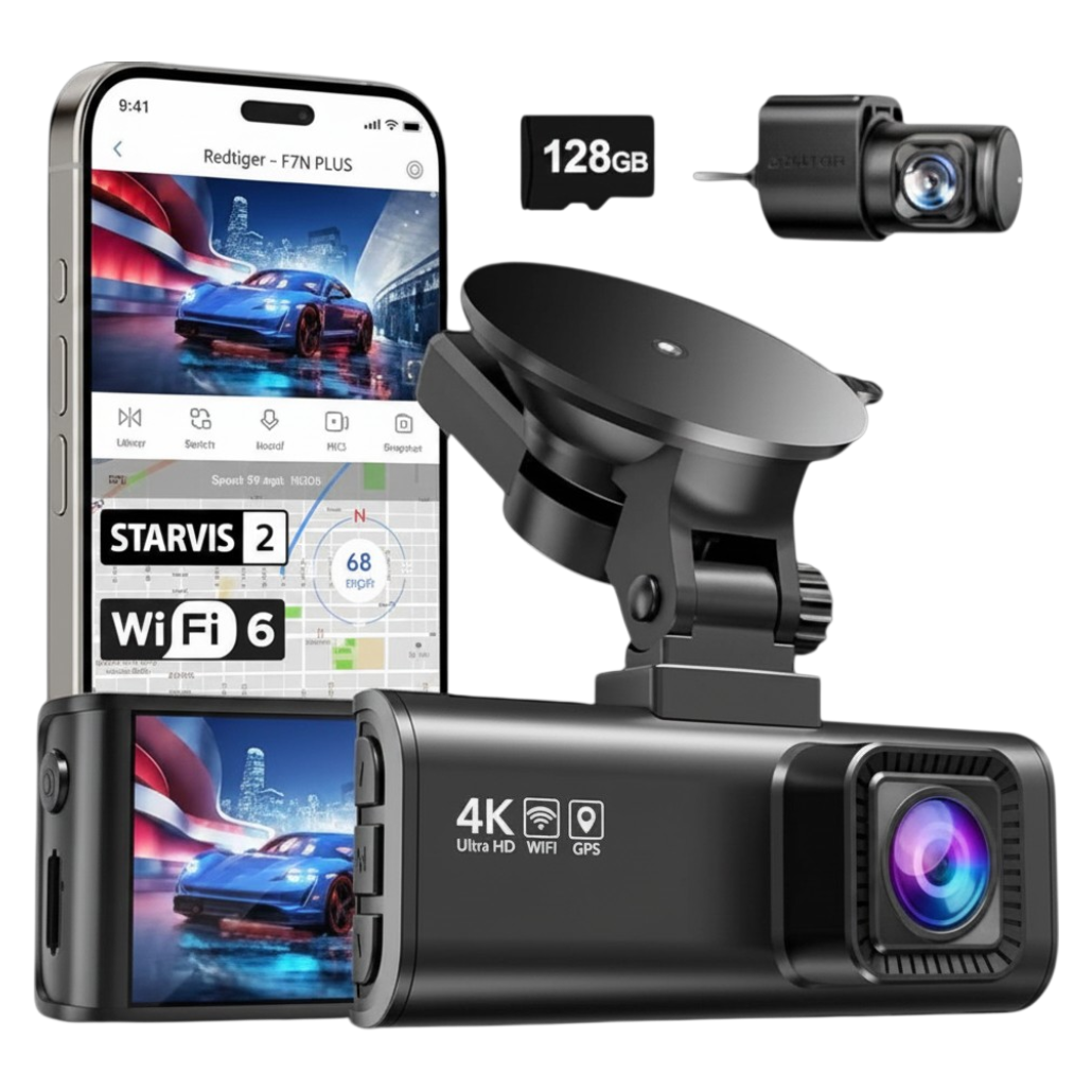 REDTIGER F7NP 4K Dash Cam Front Rear, STARVIS 2 Sensor, Free Card Included