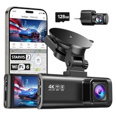 REDTIGER F7NP 4K Dash Cam Front Rear, STARVIS 2 Sensor, Free Card Included