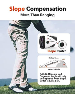 REDTIGER Golf Rangefinder with Slope On/Off,7X Magnification 1200 Yards