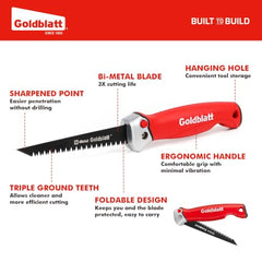 Goldblatt Folding Drywall Saw, 5-Inch Jab Saw for Wallboard, Plywood & PVC