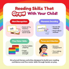 The Fidget Game Sight Words Game, Reading Flashcards and Pop Fidget Toys
