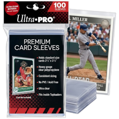 Ultra Pro Premium Clear Card Sleeves, 2.5" x 3.5", 100 Pack