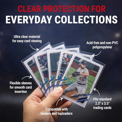 Ultra Pro Premium Clear Card Sleeves, 2.5" x 3.5", 100 Pack