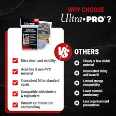Ultra Pro Premium Clear Card Sleeves, 2.5" x 3.5", 100 Pack