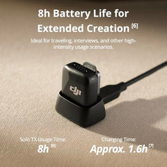 DJI Mic Mini Transmitter (Infinity Black), Ultralight, Detail-Rich Audio
